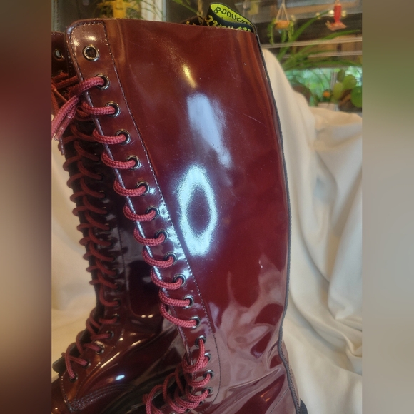 SUPER RARE Vintage Dr Martens oxblood 20 eyelet knee high MADE IN ENGLAND 3/5 - Picture 6 of 16